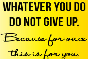 Read more about the article No More Excuses